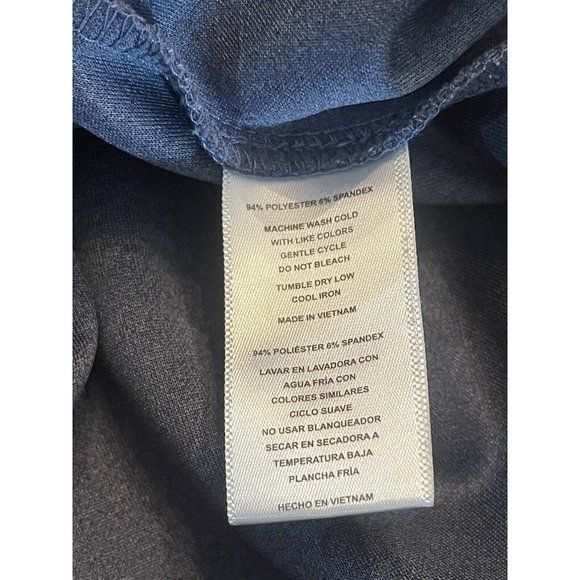 Hickey Freeman Quarter 1/4 Zip Pullover Men XL Blue Striped Stretch Performance - Picture 6 of 7